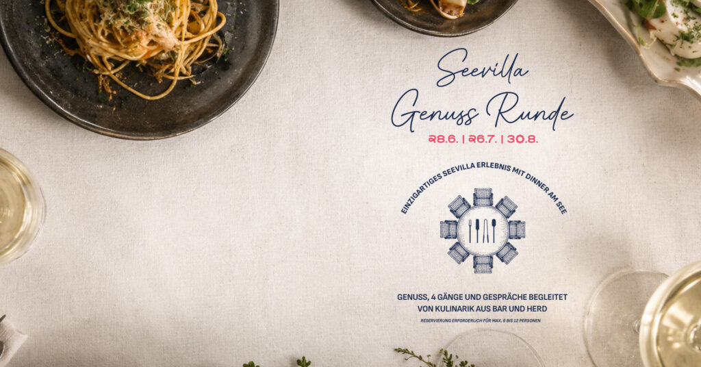 Seevilla Gourmet Series: Dinner by the Lake, 4-course meal, June 28–July 26 & August 13