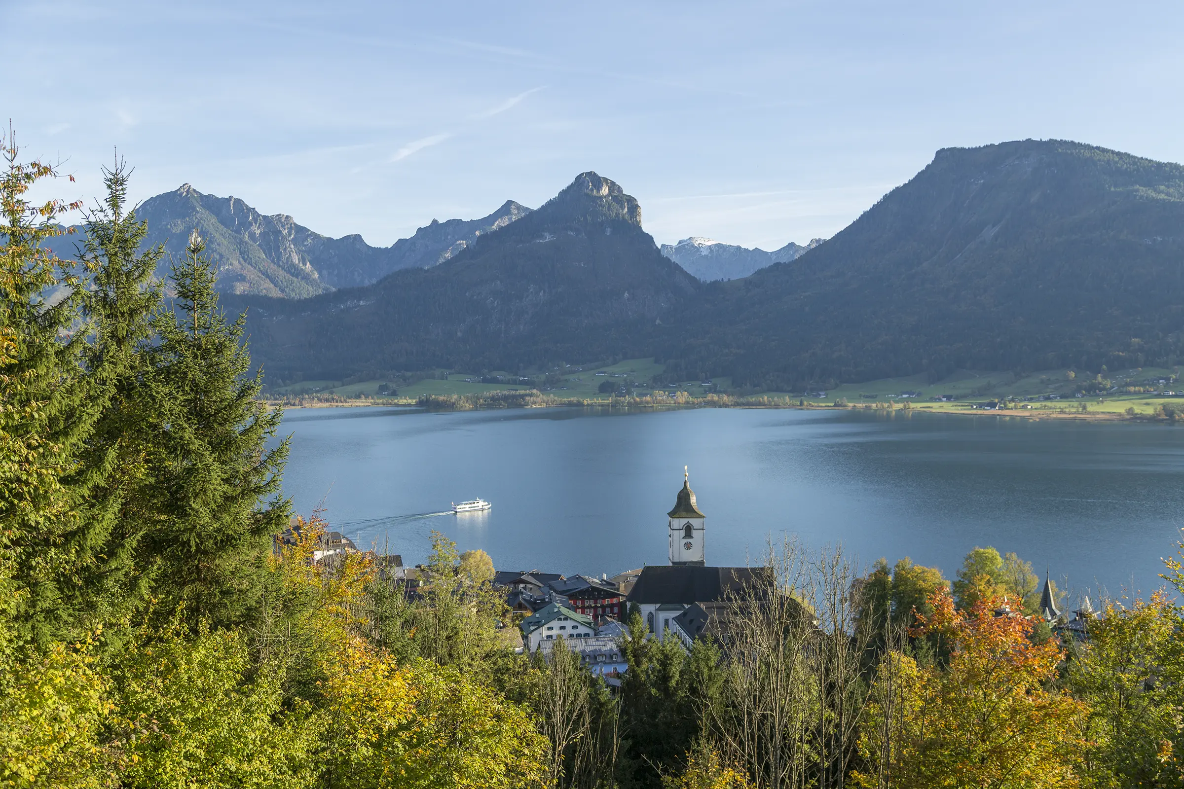 Wolfgangsee goldener Herbst